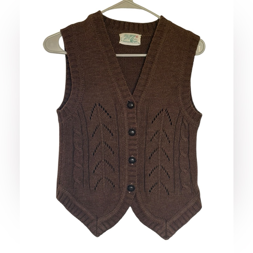 Sears Vintage JR Bazaar Brown Knit Sweater